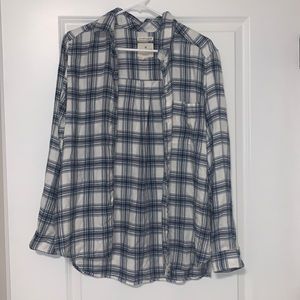 AE blue white flannel